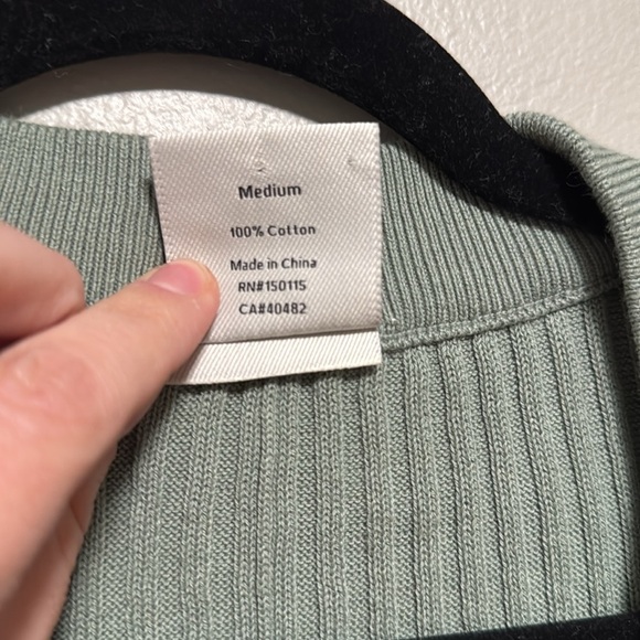 Sage Green Ribbed Varley Dress - Picture 5 of 5